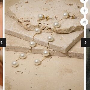 UNTAMED PETALS BY AMANDA JUDGE Gold and White Pearl Earrings